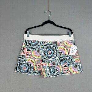 Sofibella Skort Womens XL Geometric 14 Inch UPF 50 Tennis Golf Pickleball Skirt